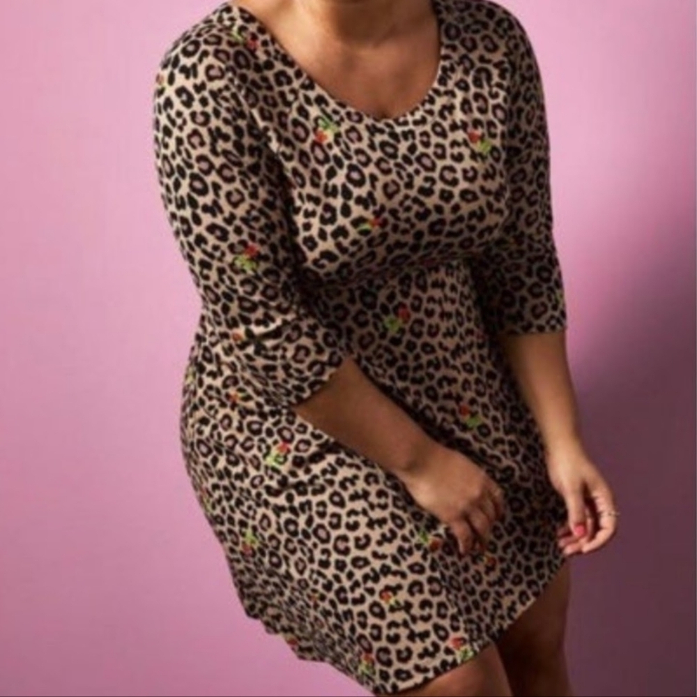 NEW NWOT Torrid By Betsey Johnson Leopard Print Women's Dress Sz 2XL (18/20)